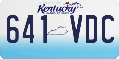 KY license plate 641VDC