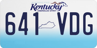 KY license plate 641VDG