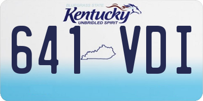 KY license plate 641VDI