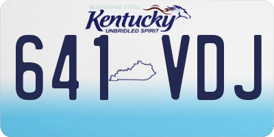 KY license plate 641VDJ
