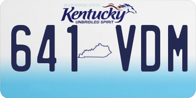 KY license plate 641VDM