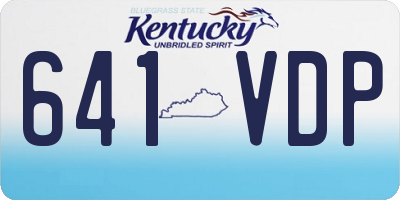 KY license plate 641VDP