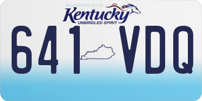 KY license plate 641VDQ