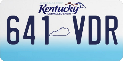 KY license plate 641VDR