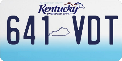 KY license plate 641VDT