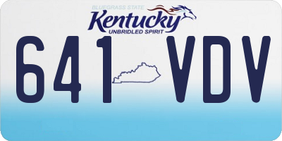 KY license plate 641VDV