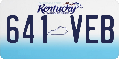 KY license plate 641VEB