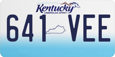 KY license plate 641VEE