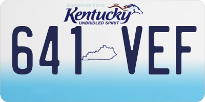 KY license plate 641VEF