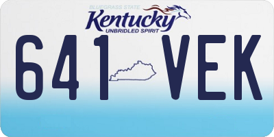 KY license plate 641VEK