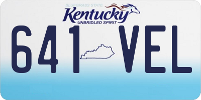 KY license plate 641VEL
