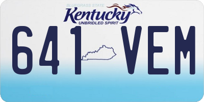 KY license plate 641VEM