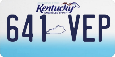 KY license plate 641VEP