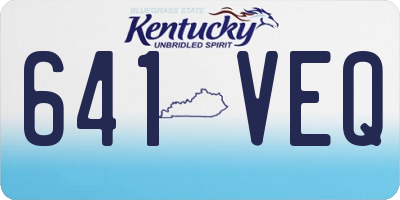 KY license plate 641VEQ