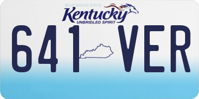 KY license plate 641VER