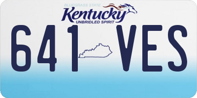 KY license plate 641VES