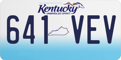 KY license plate 641VEV