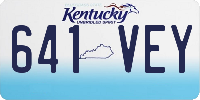 KY license plate 641VEY
