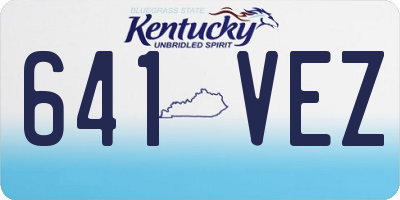 KY license plate 641VEZ