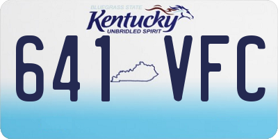 KY license plate 641VFC
