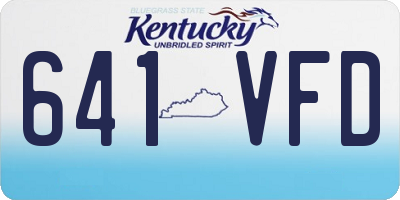 KY license plate 641VFD