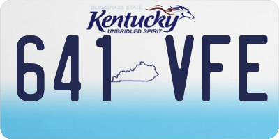 KY license plate 641VFE