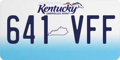 KY license plate 641VFF
