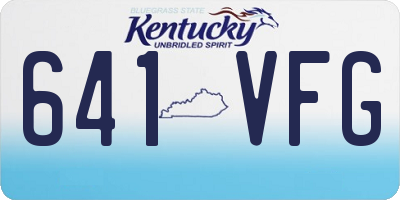KY license plate 641VFG