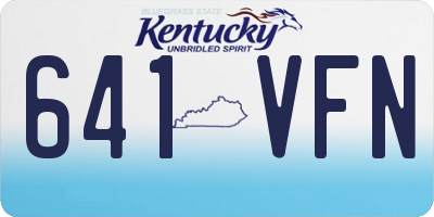 KY license plate 641VFN