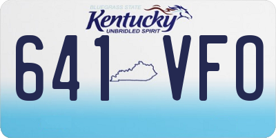 KY license plate 641VFO