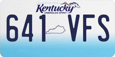 KY license plate 641VFS