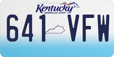 KY license plate 641VFW