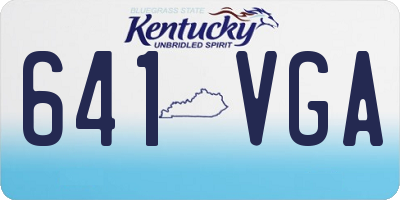 KY license plate 641VGA