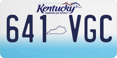 KY license plate 641VGC