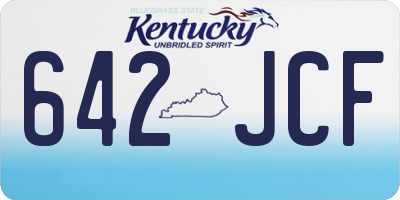 KY license plate 642JCF