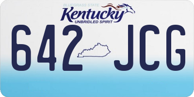 KY license plate 642JCG