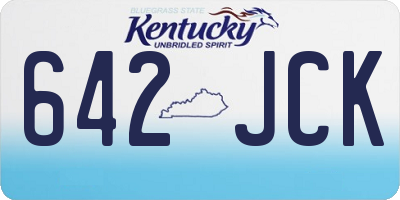 KY license plate 642JCK