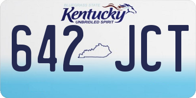 KY license plate 642JCT