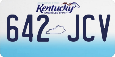 KY license plate 642JCV