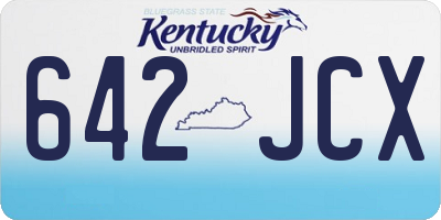 KY license plate 642JCX