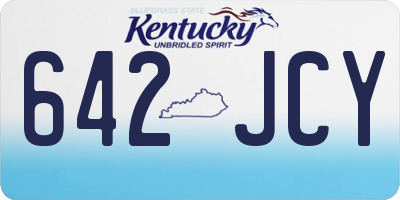 KY license plate 642JCY