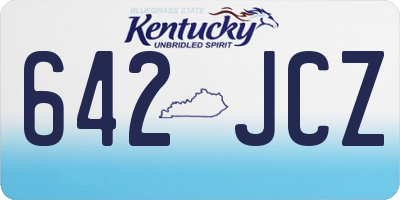KY license plate 642JCZ