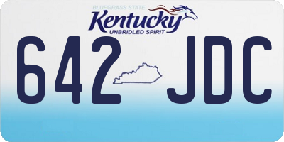 KY license plate 642JDC