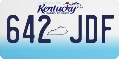 KY license plate 642JDF