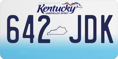 KY license plate 642JDK