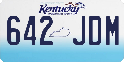 KY license plate 642JDM