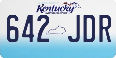 KY license plate 642JDR