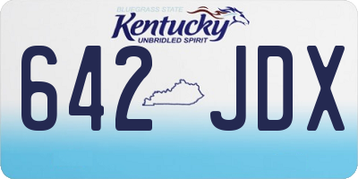 KY license plate 642JDX