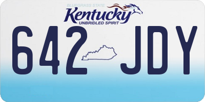 KY license plate 642JDY