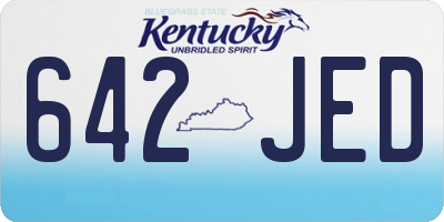 KY license plate 642JED